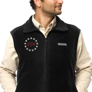 1776 Betsy Ross 13 Stars Embroidered Men’s Columbia Fleece Vest