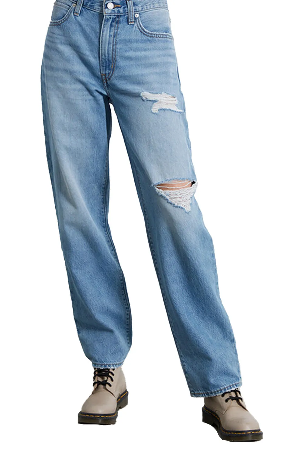 (A3510-0019) '94 Baggy Jeans - Light Indigo Destruct