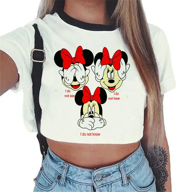 Aesthetic Crop Top Graphic Tees