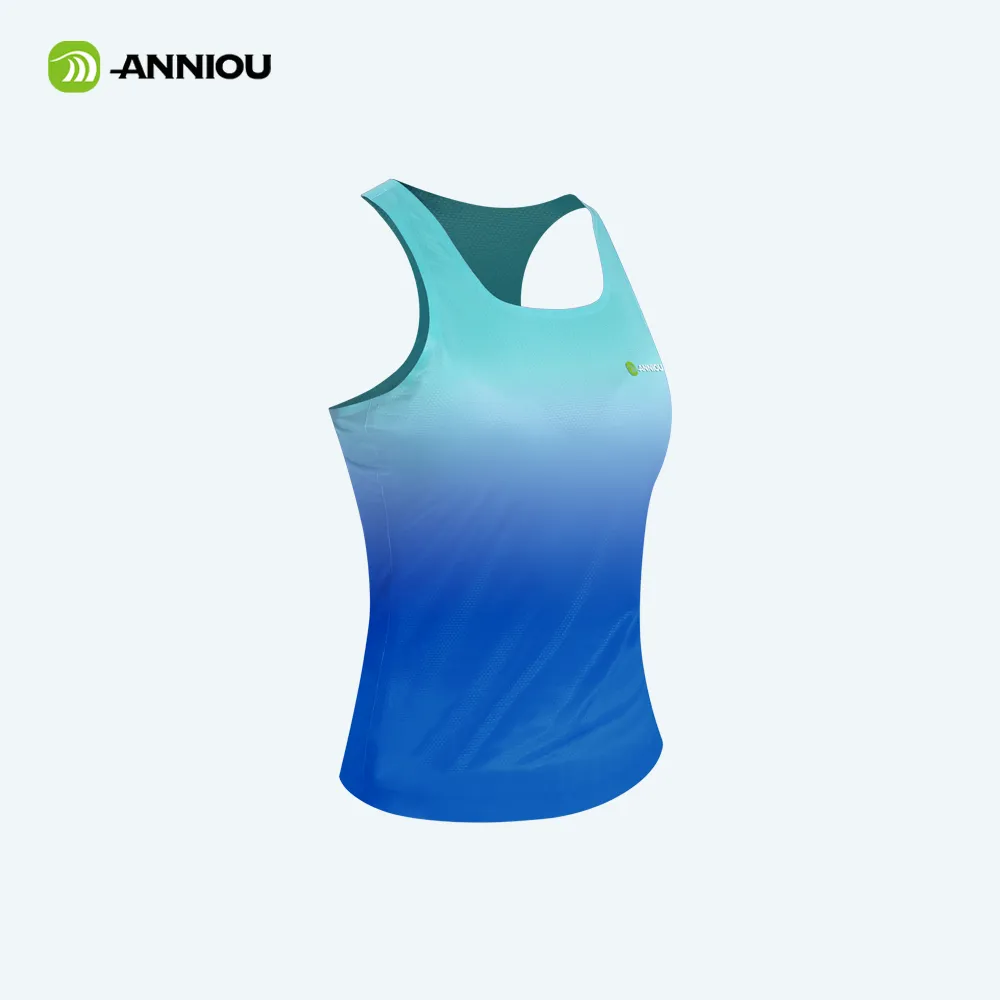 ANNIOU Seamless Marathon Running Quick Drying Vest Yoga Singlet Fitness Anti-bacterial Breathable Sublimation Tank Top Women Men