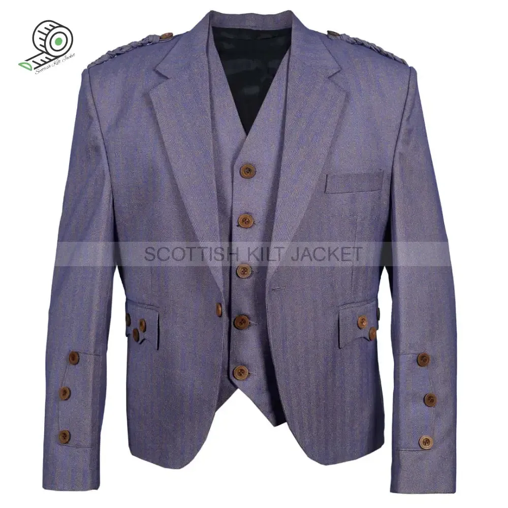 Argyll Jacket with Purple/Gold Wool Vest