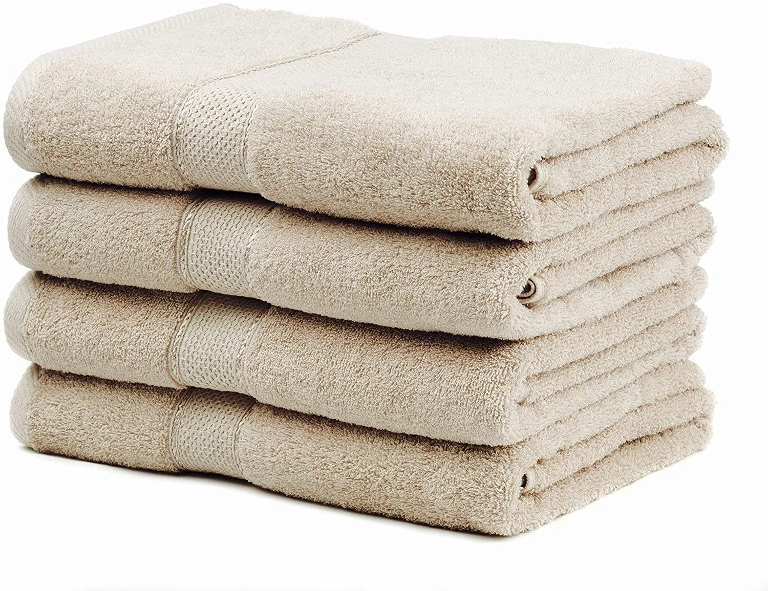 Bamboo Cotton Bath Towels - Natural, Ultra Absorbent and Eco-Friendly 30" X 52"