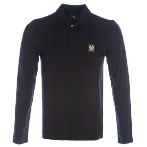 Belstaff Long Sleeve Polo Shirt in Black