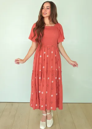 Betsy Fall Flower Embroidered Dress