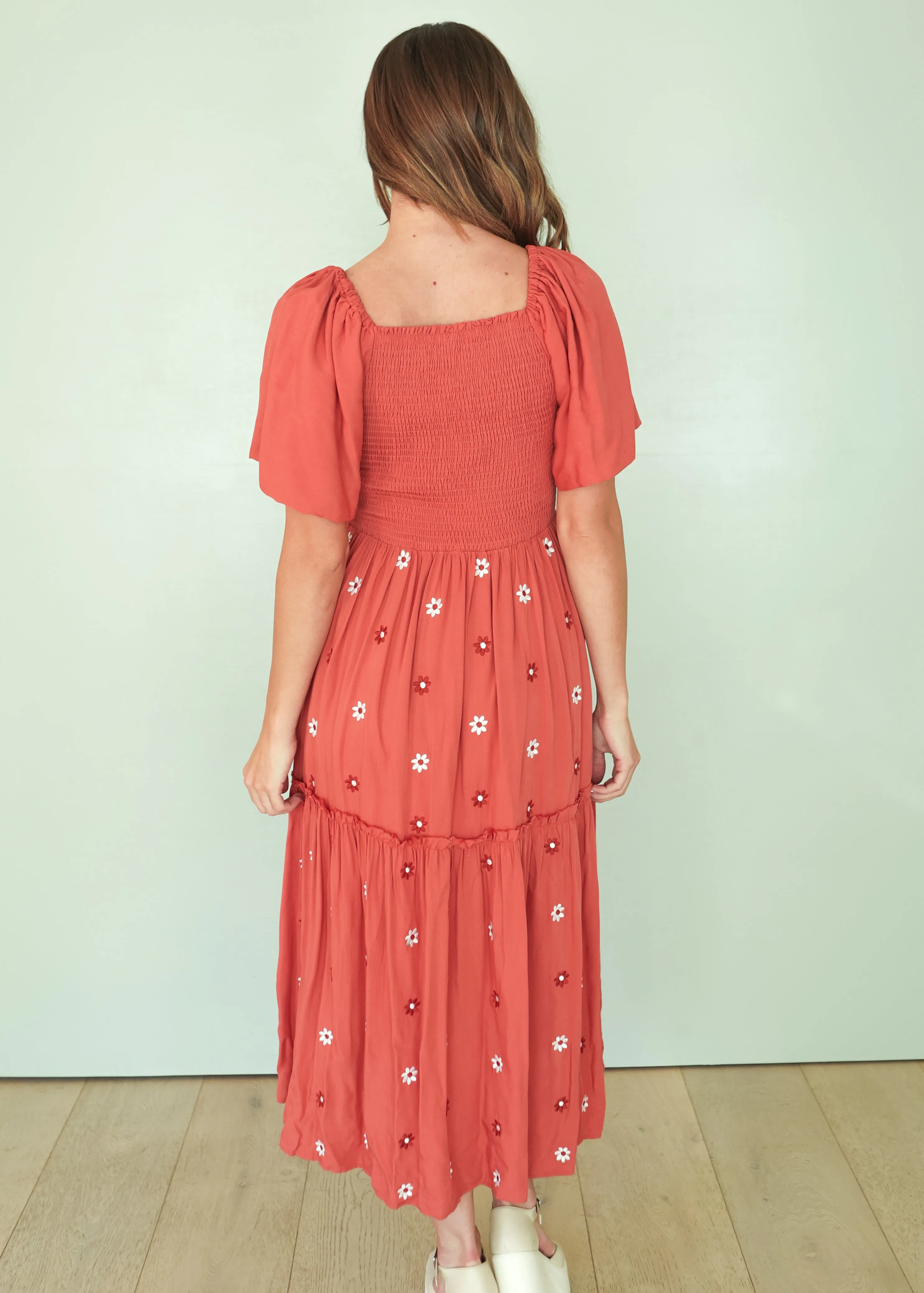 Betsy Fall Flower Embroidered Dress