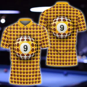 Billiard Ball 8 and 9 Player 3D Polo Shirt, Gift for Billiard Lover