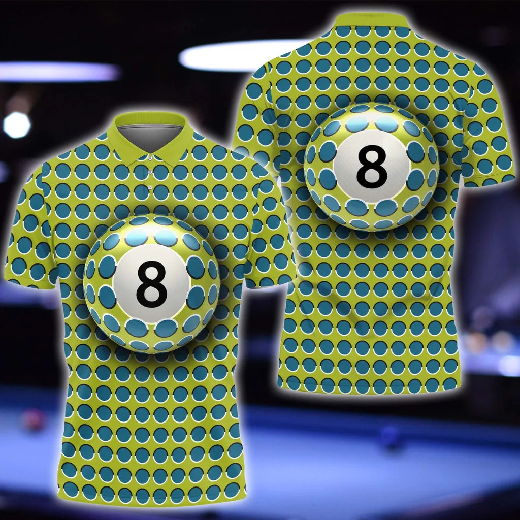 Billiard Ball 8 and 9 Player 3D Polo Shirt, Gift for Billiard Lover