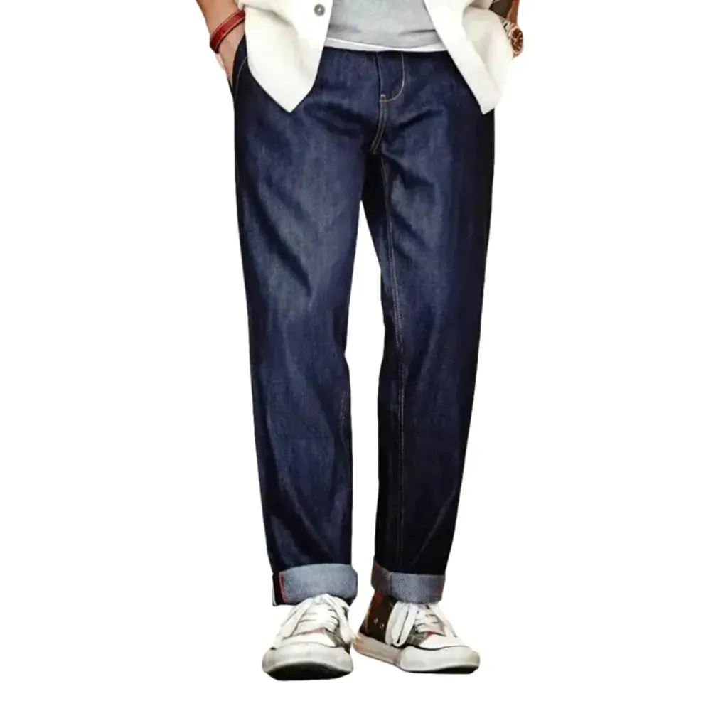 Boho style self-edge jeans for men