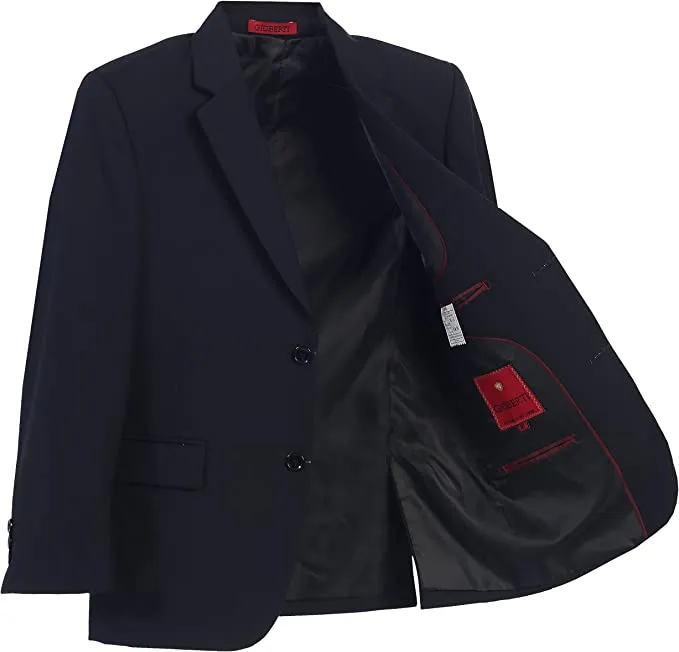 Boys Formal 3 Piece Suit Set with Jacket, Vest and Pants -Navy