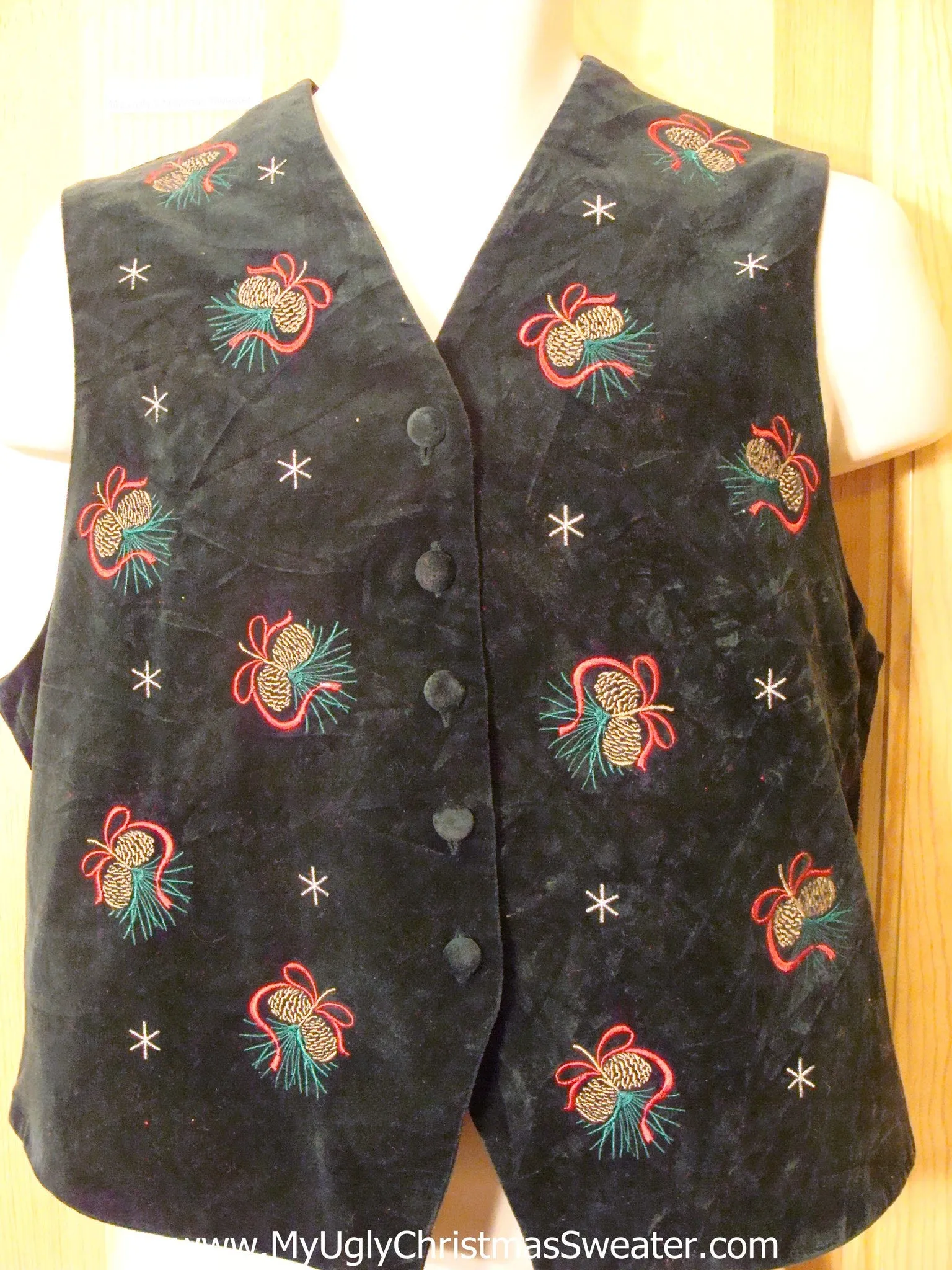 Cheap Ugly Christmas Vest with Bows