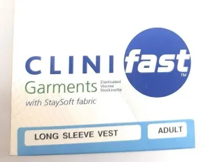 Clinifast Garments Long Sleeve Vest Adult Small 28''-36'' (71-79cm)