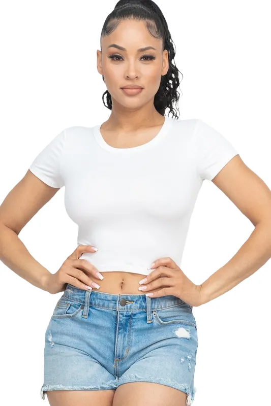 Ether Green Ash Crop Top