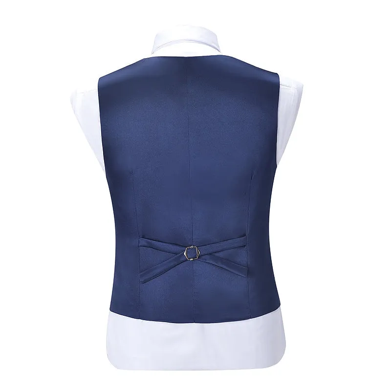 Fashion Men's Suit Vest Patterned Shawl Lapel Waistcoat