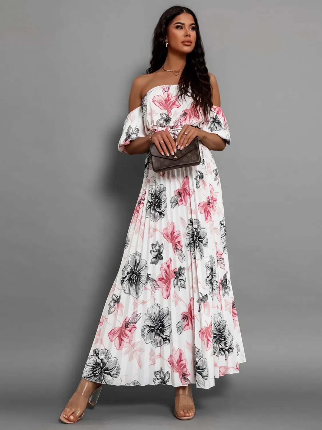 Floral Off Shoulder Resort Maxi Dress