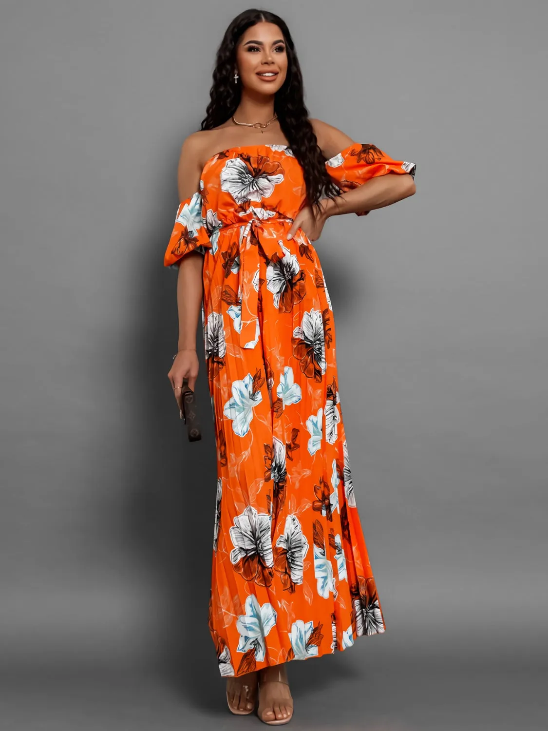 Floral Off Shoulder Resort Maxi Dress