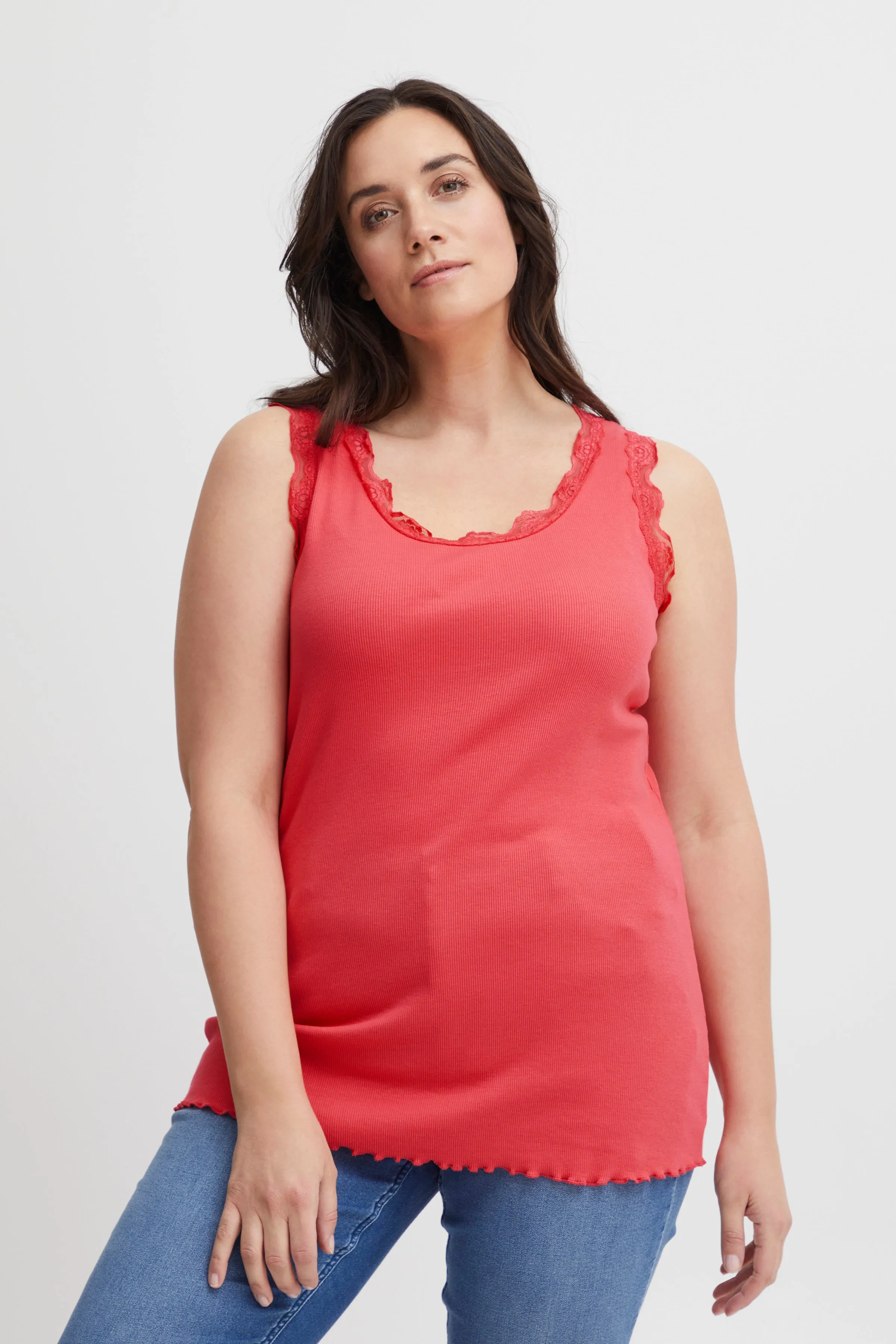 Fransa Plus Zamond Top in Pink