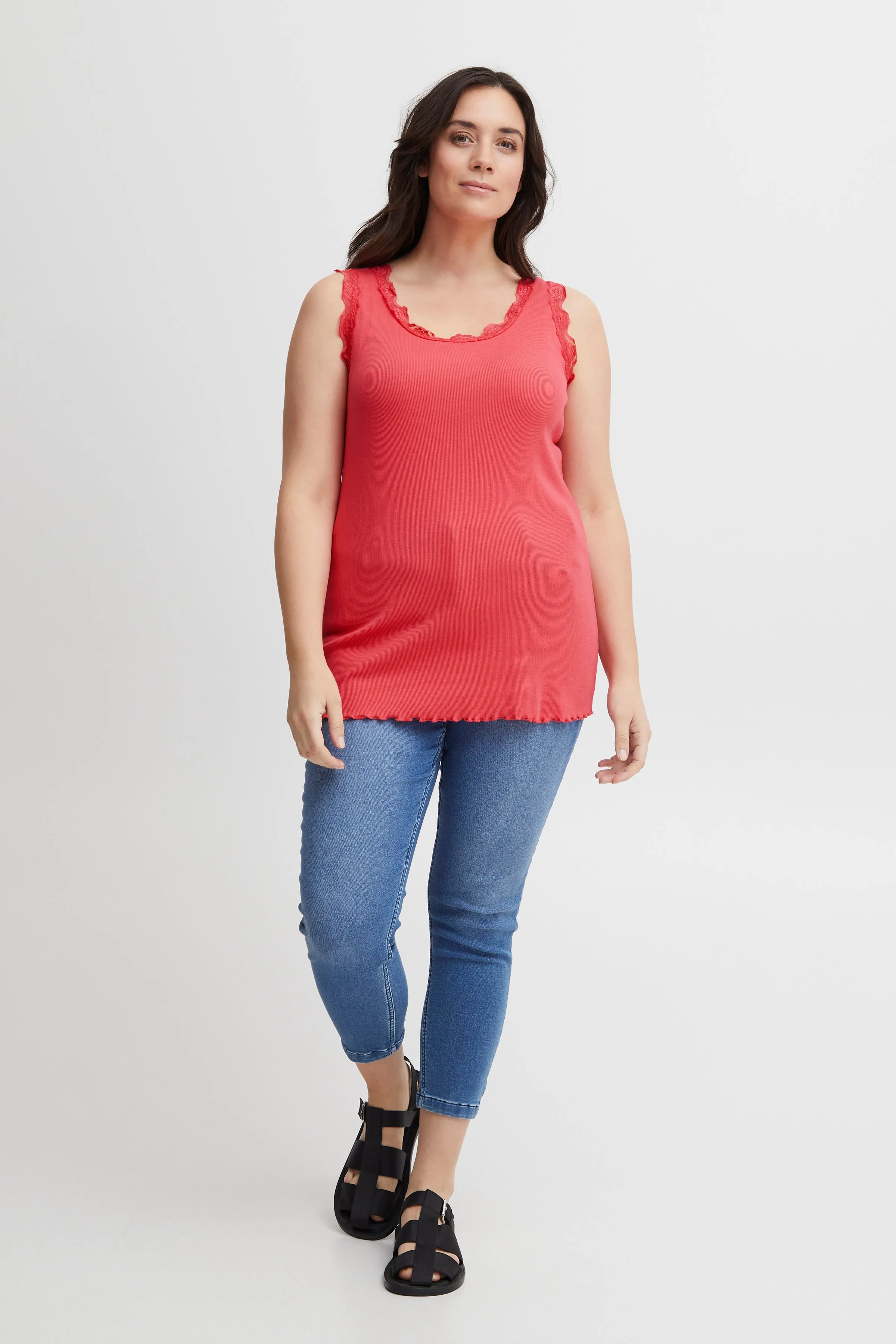 Fransa Plus Zamond Top in Pink