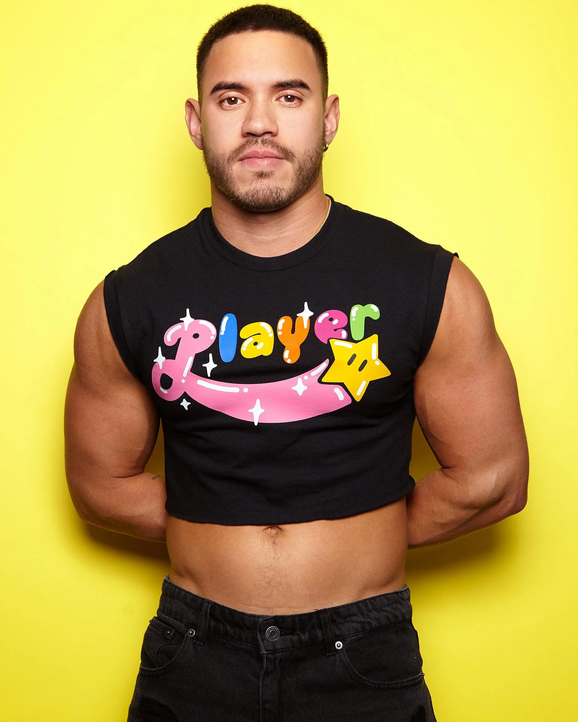 Gaymer: Player  - black crop top