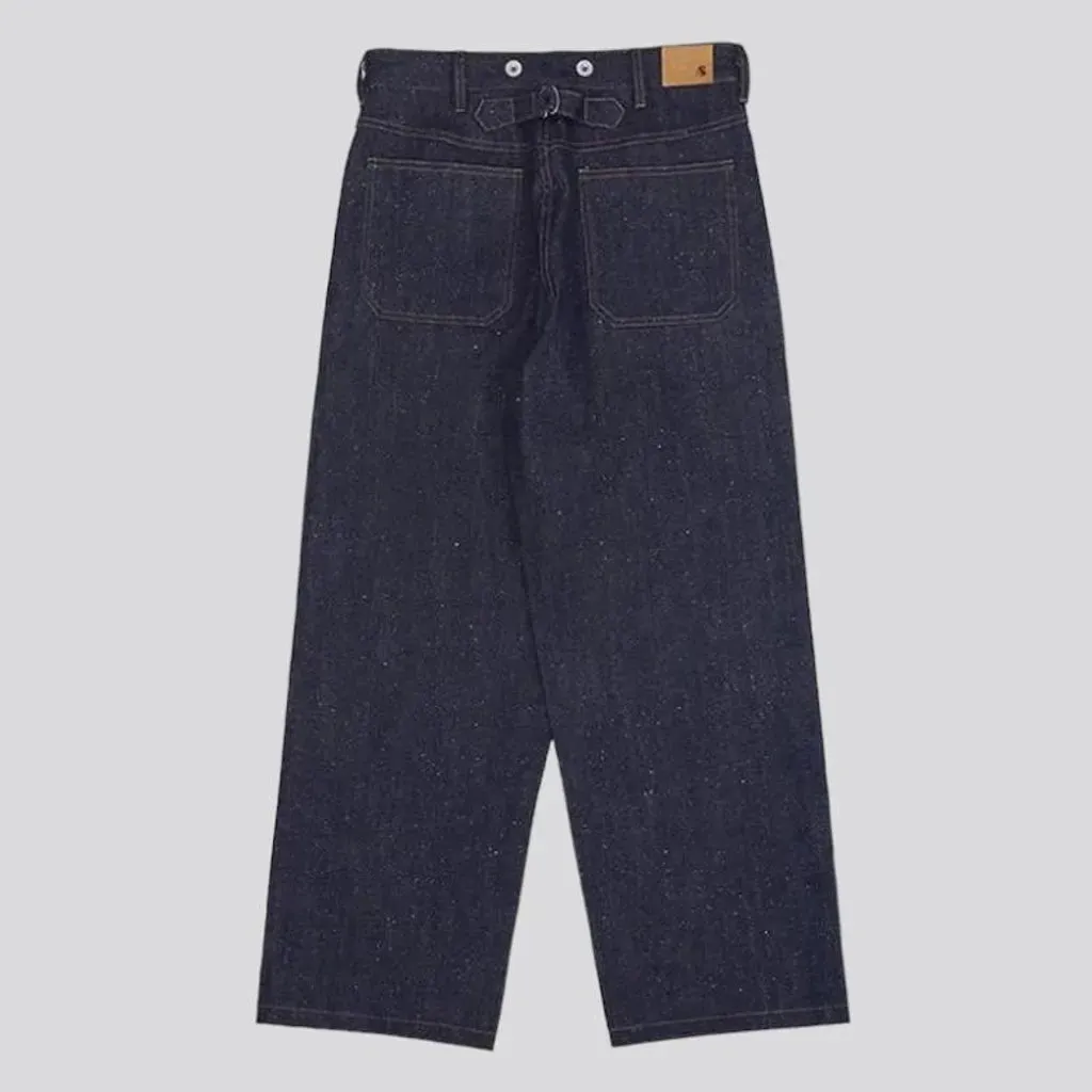 High waisted heavyweight self-edge jeans