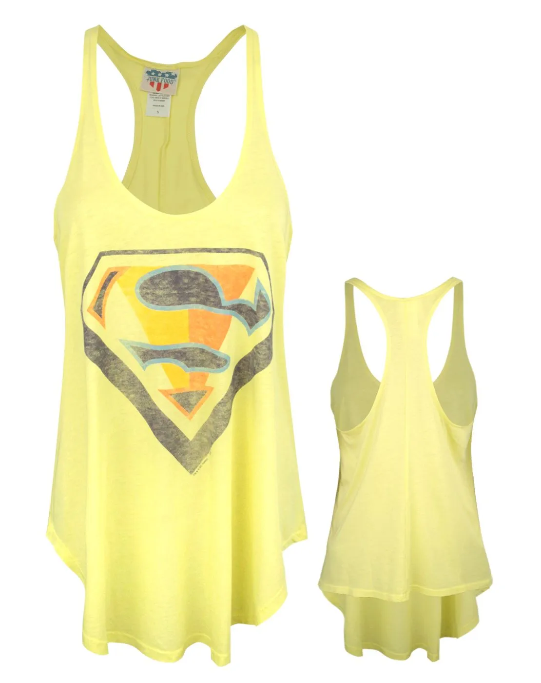 Junk Food Clothing Superman Womens Yellow Vest