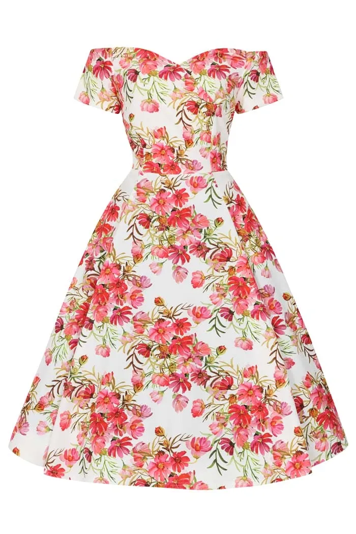 Liliana Dress - Pink Floral by Lady Vintage