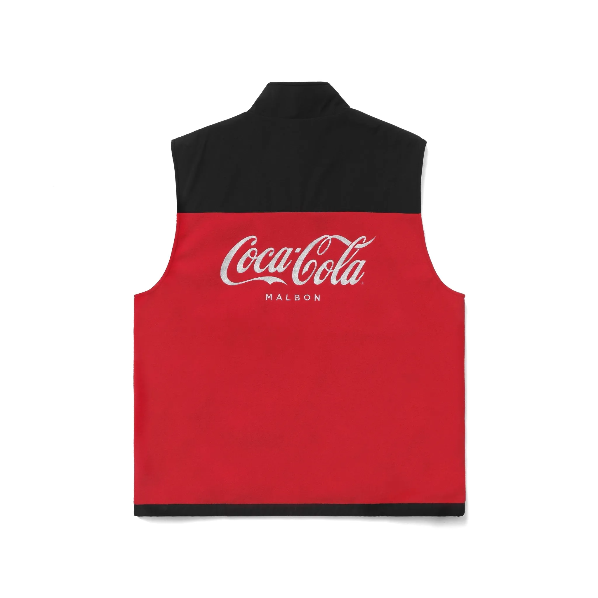 Malbon Golf X COCA COLA POLAR FLEECE VEST - BLACK