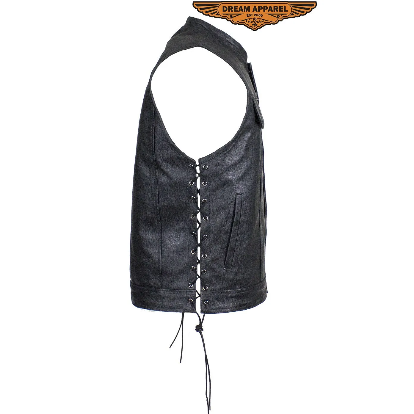 Men's Split Leather Gun Pocket Vest