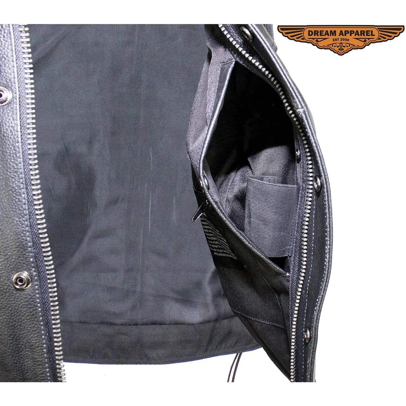 Men's Split Leather Gun Pocket Vest