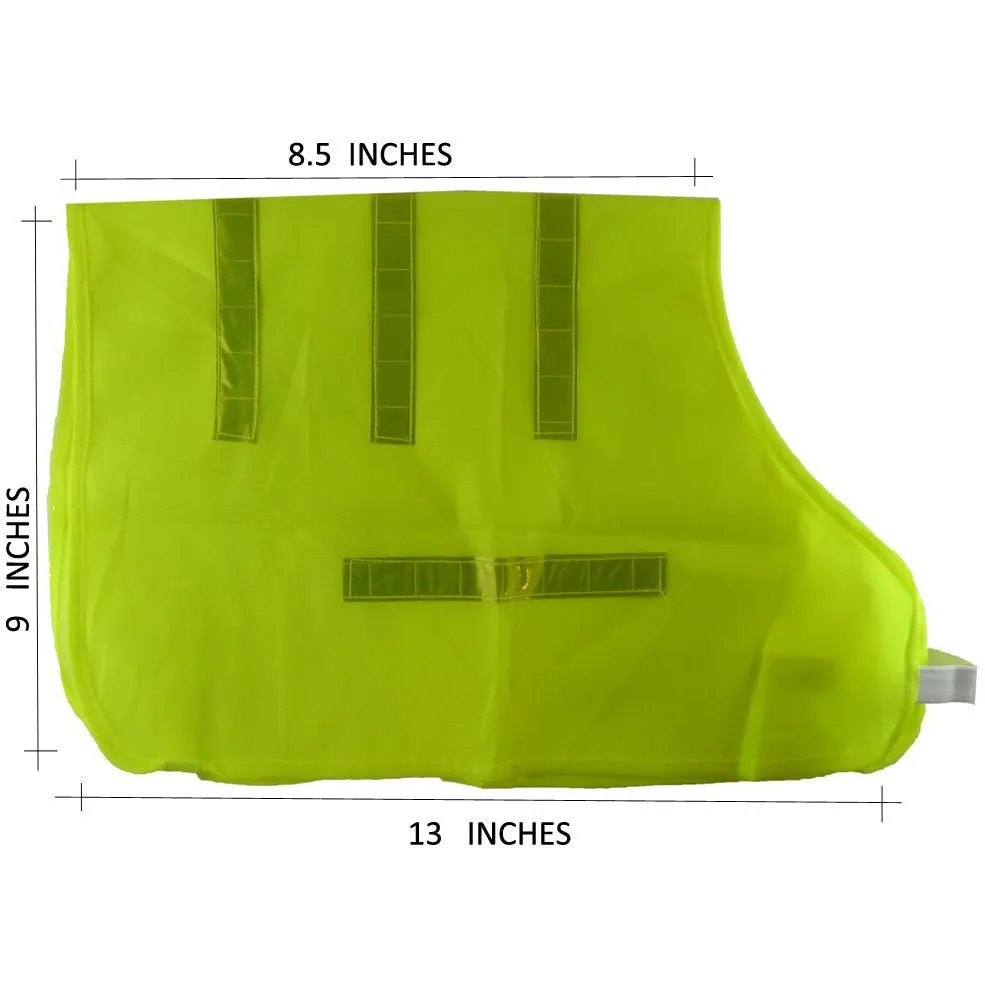 Neon Yellow Pet Vest With Reflective Strips For Smaller Dog 9"L x 16" W  - PET-12621