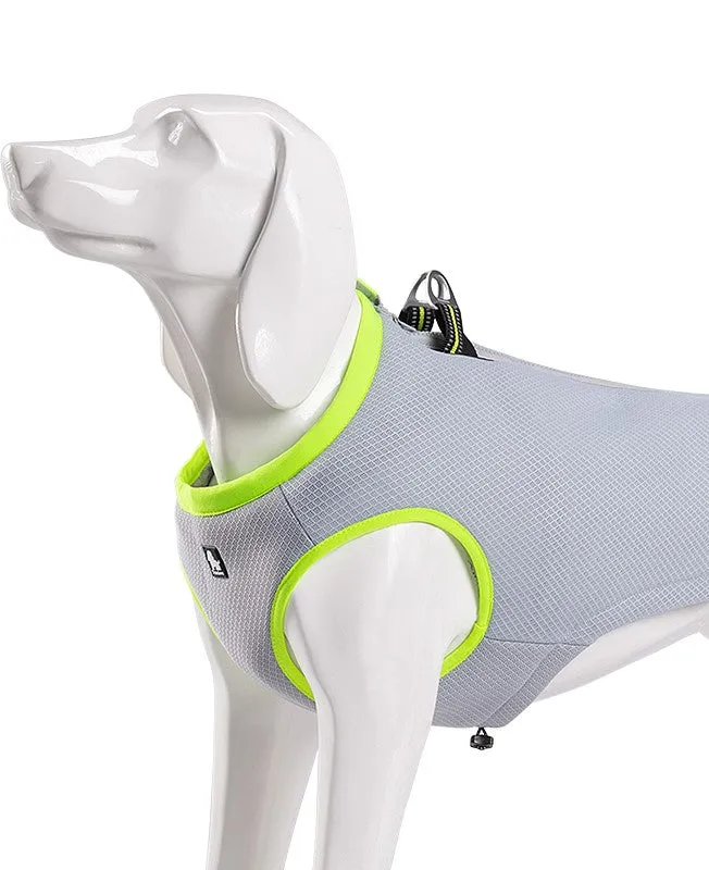 Neon Yellow XS Dog Cooling Vest with Velcro Zippers