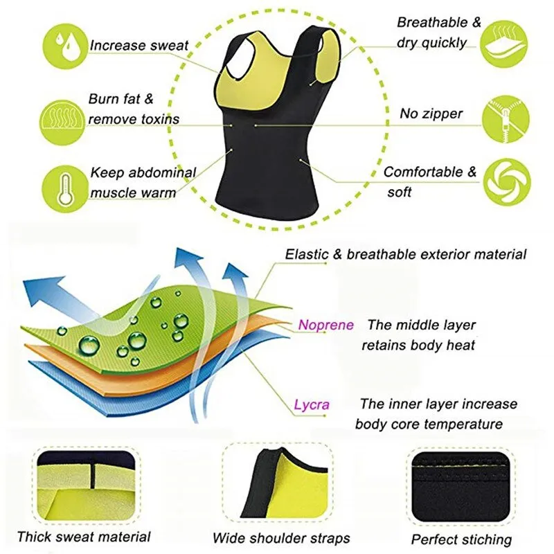 Neoprene Waist Trainer Corset For Weight Loss Women Sweat Sauna Body Shapers Vest Slimming Belt Shapewear Plus Size