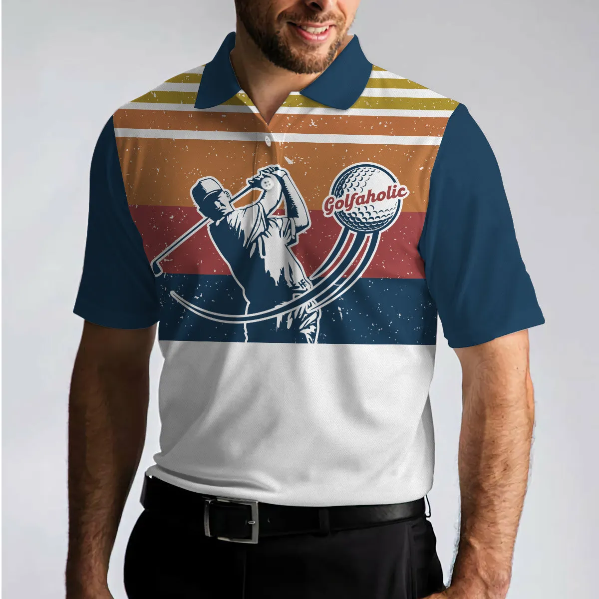 Never Underestimate An Old Man With A Golf Club Polo Shirt, Vintage Golfing Polo Shirt, Golf Shirt With Sayings Coolspod