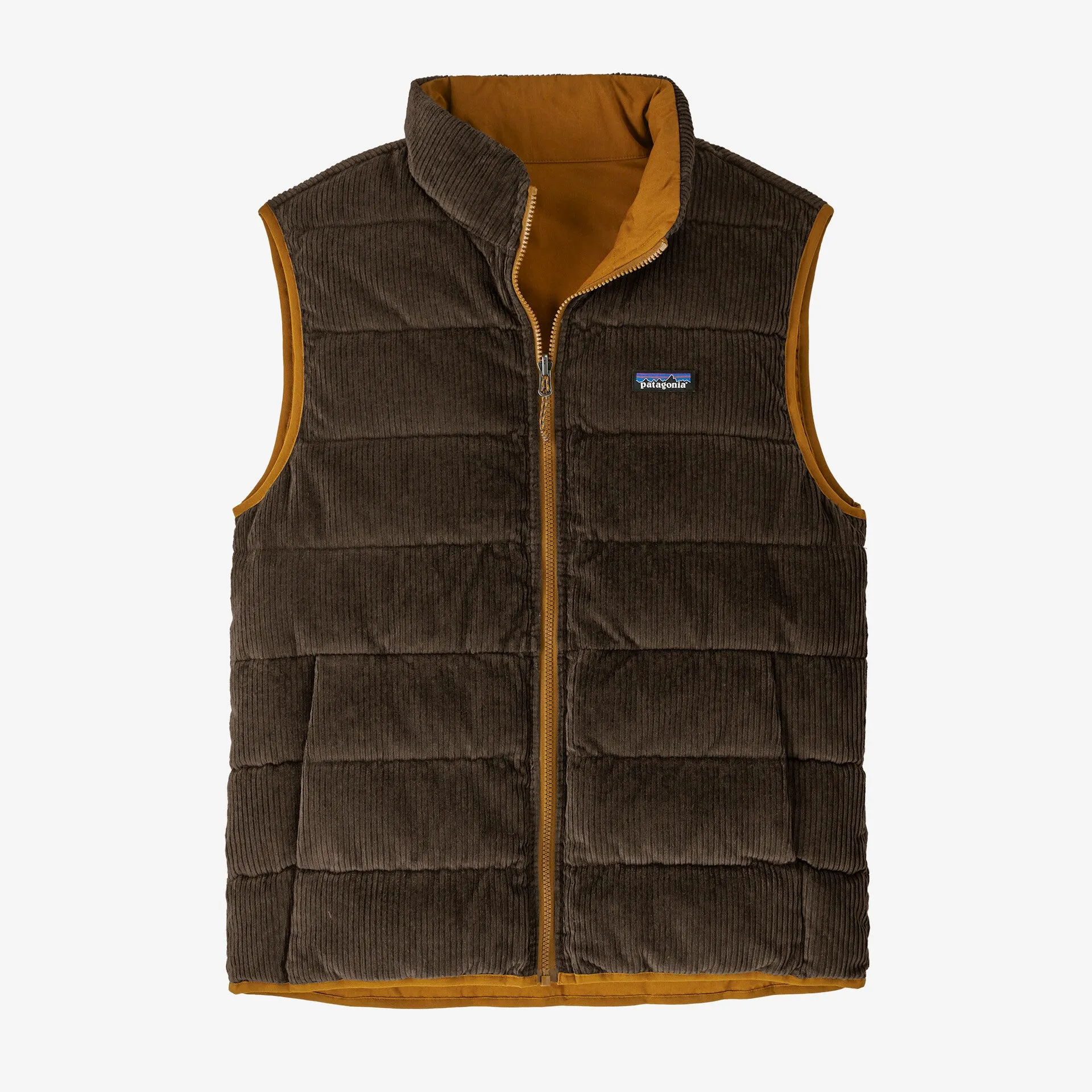 Patagonia Reversible Cotton Down Vest - SHELTER BROWN