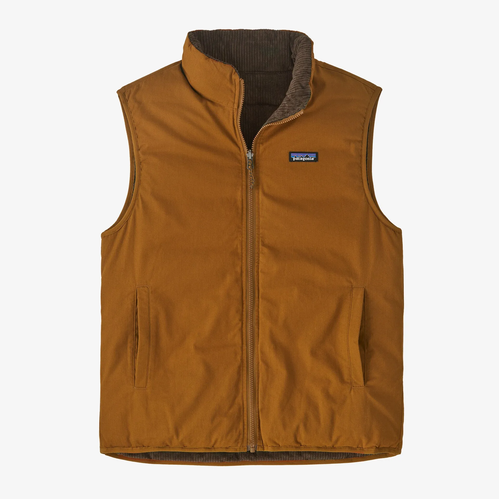 Patagonia Reversible Cotton Down Vest - SHELTER BROWN