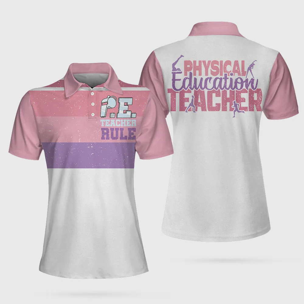 Physical Education Teacher Short Sleeve Women Polo Shirt, Physical Education Teacher Appreciation Gift Coolspod