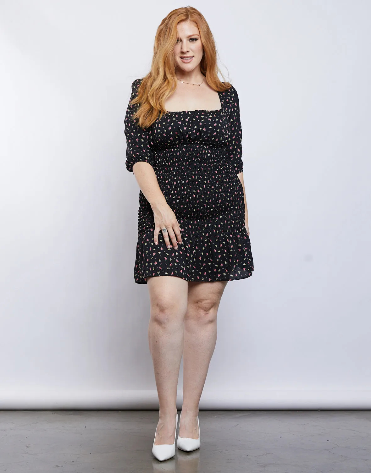 Plus Size Amanda Floral Dress