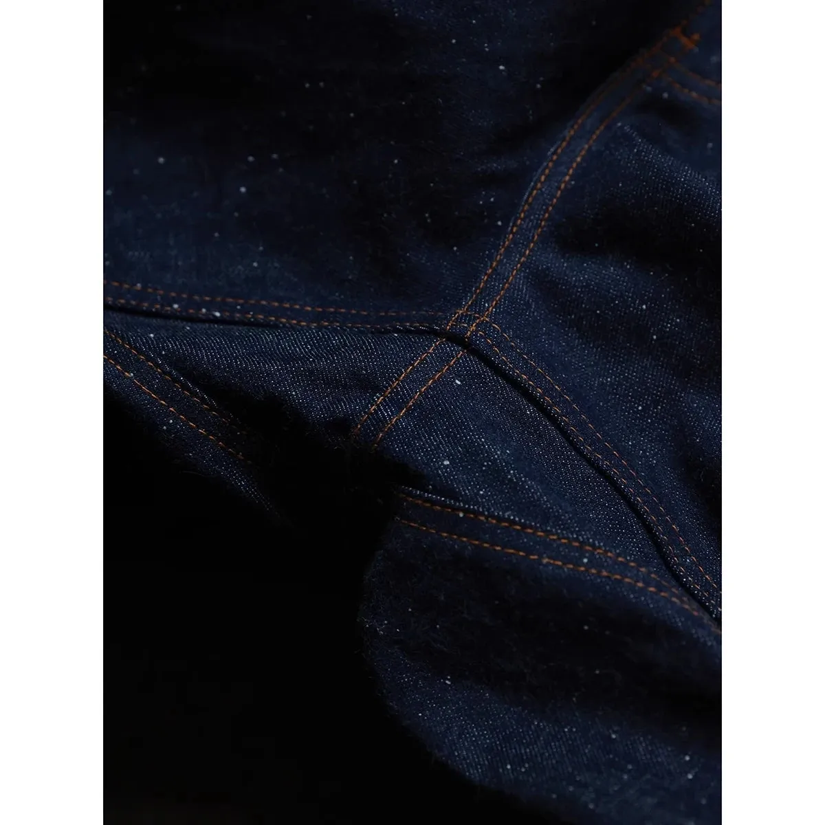 Snowy Loose Fit Neppy Buckle Back Selvedge Denim Pants