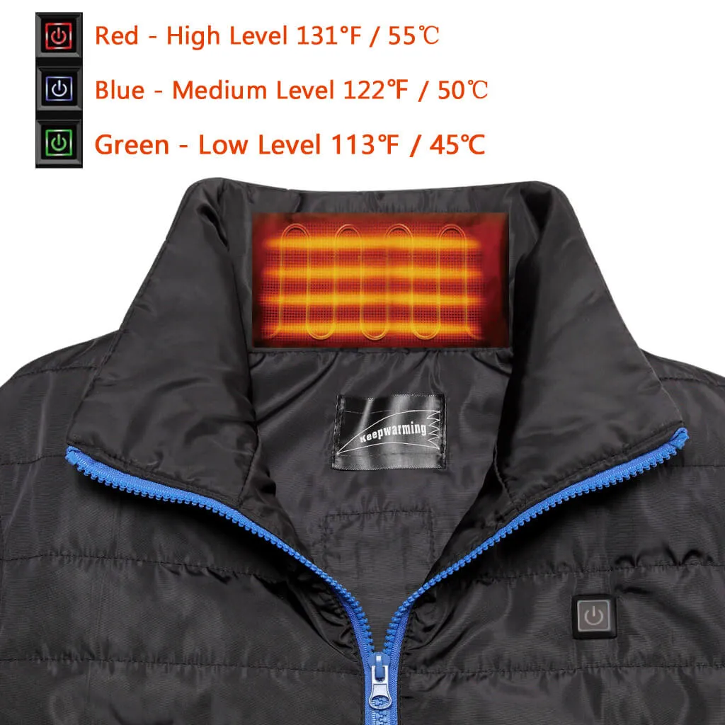 Rechargeable Heated Vest Men | Light Weight Waterproof Heated Coats | Keepwarming