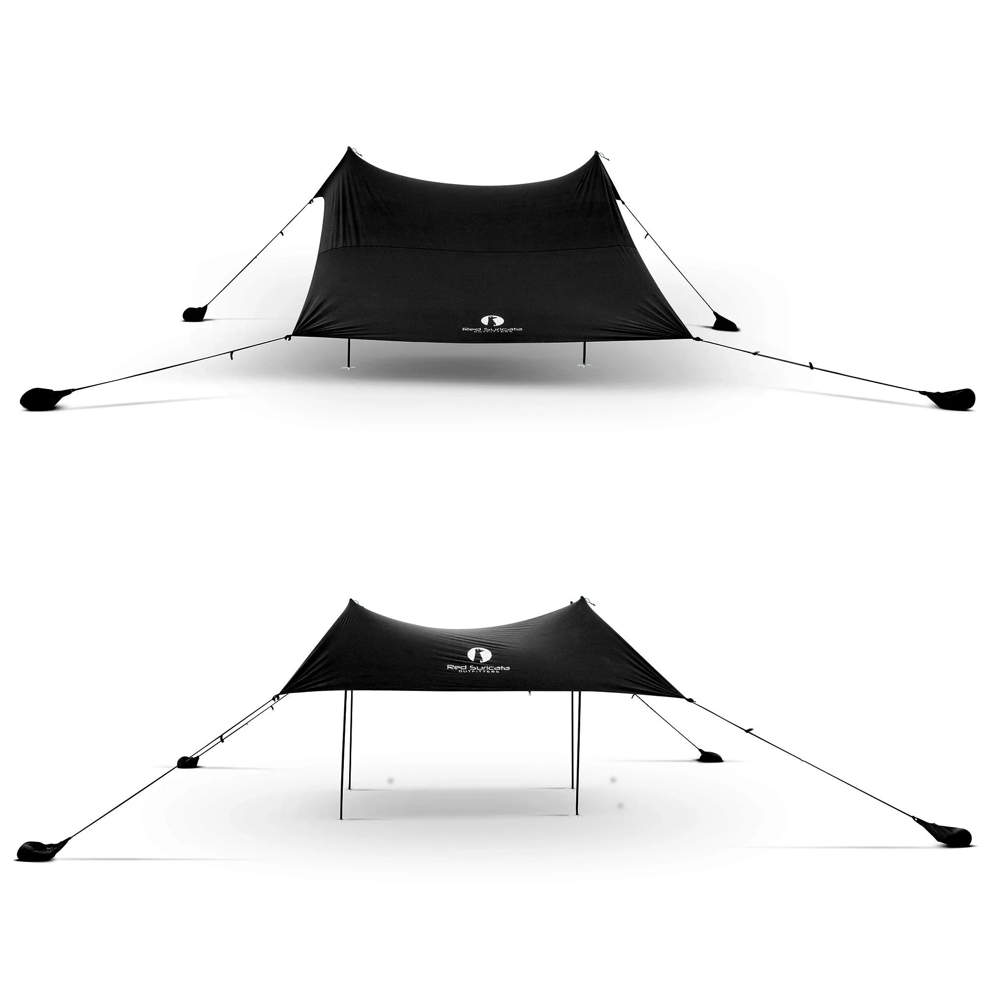 Red Suricata Black Family Beach Sun Shade Canopy Tent Sunshade with sand anchors