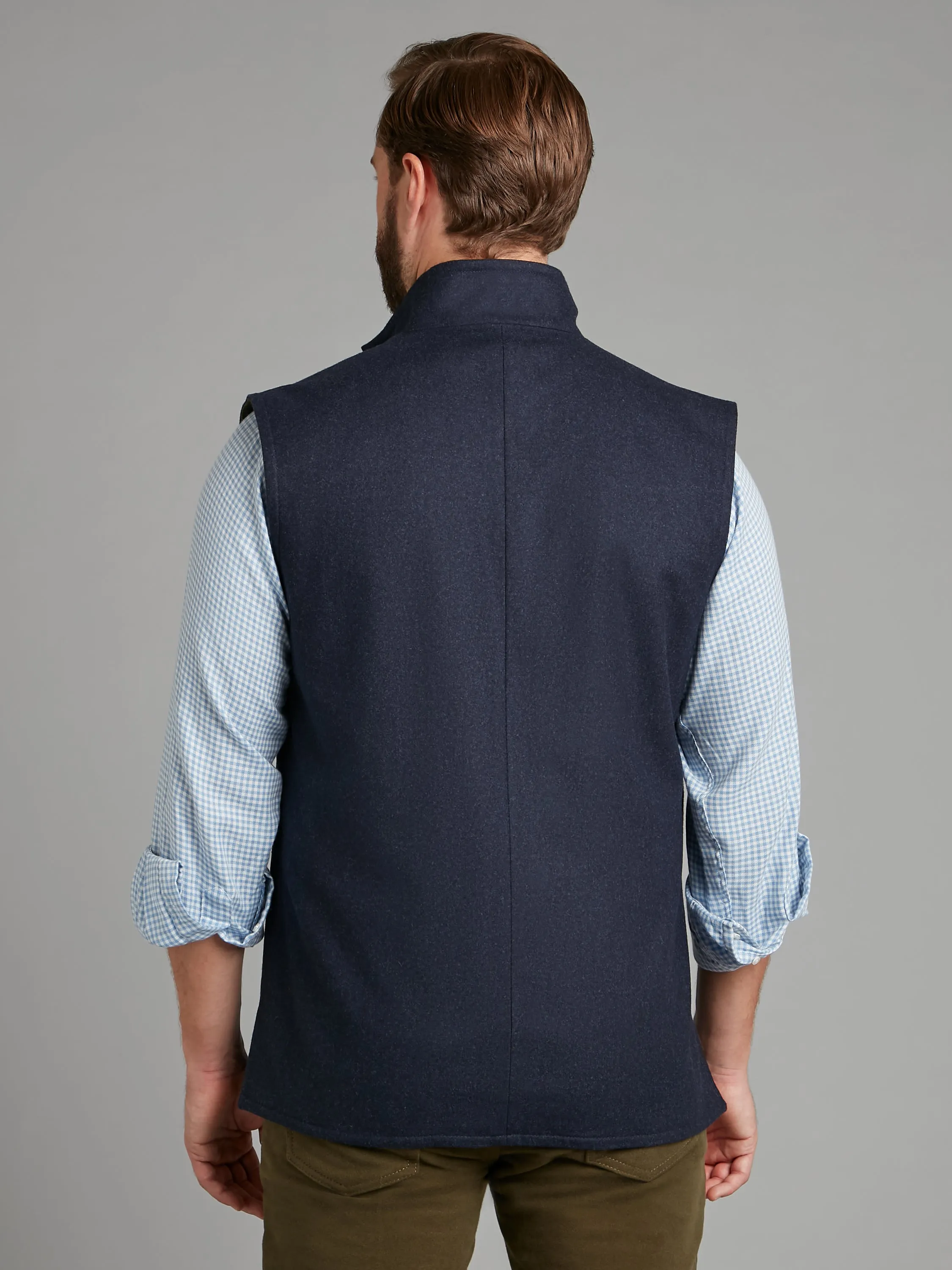 Reversible Vest - Navy & Green Loden