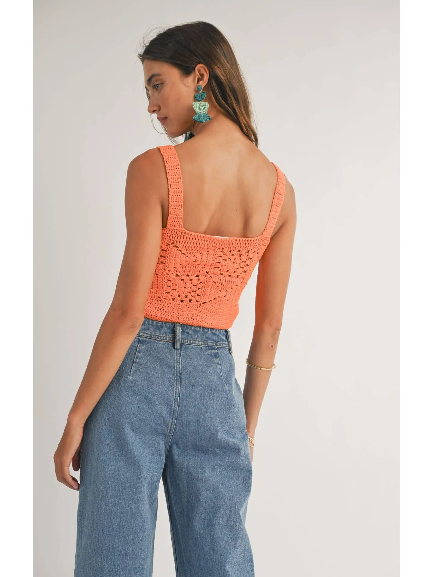 SAGE THE LABEL QUINN CROCHET CROP TOP