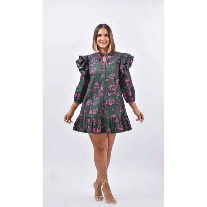 Sammy Ruffle Drop Waist Dress