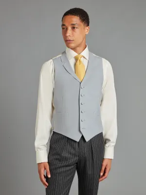 Single Breasted Wool Vest - Grey