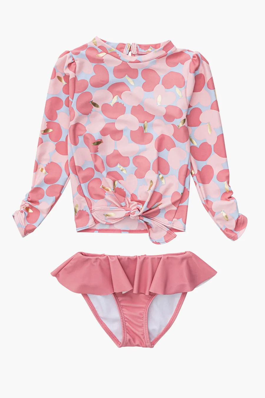 Snapper Rock Apple Love Long Sleeve Ruffle Set