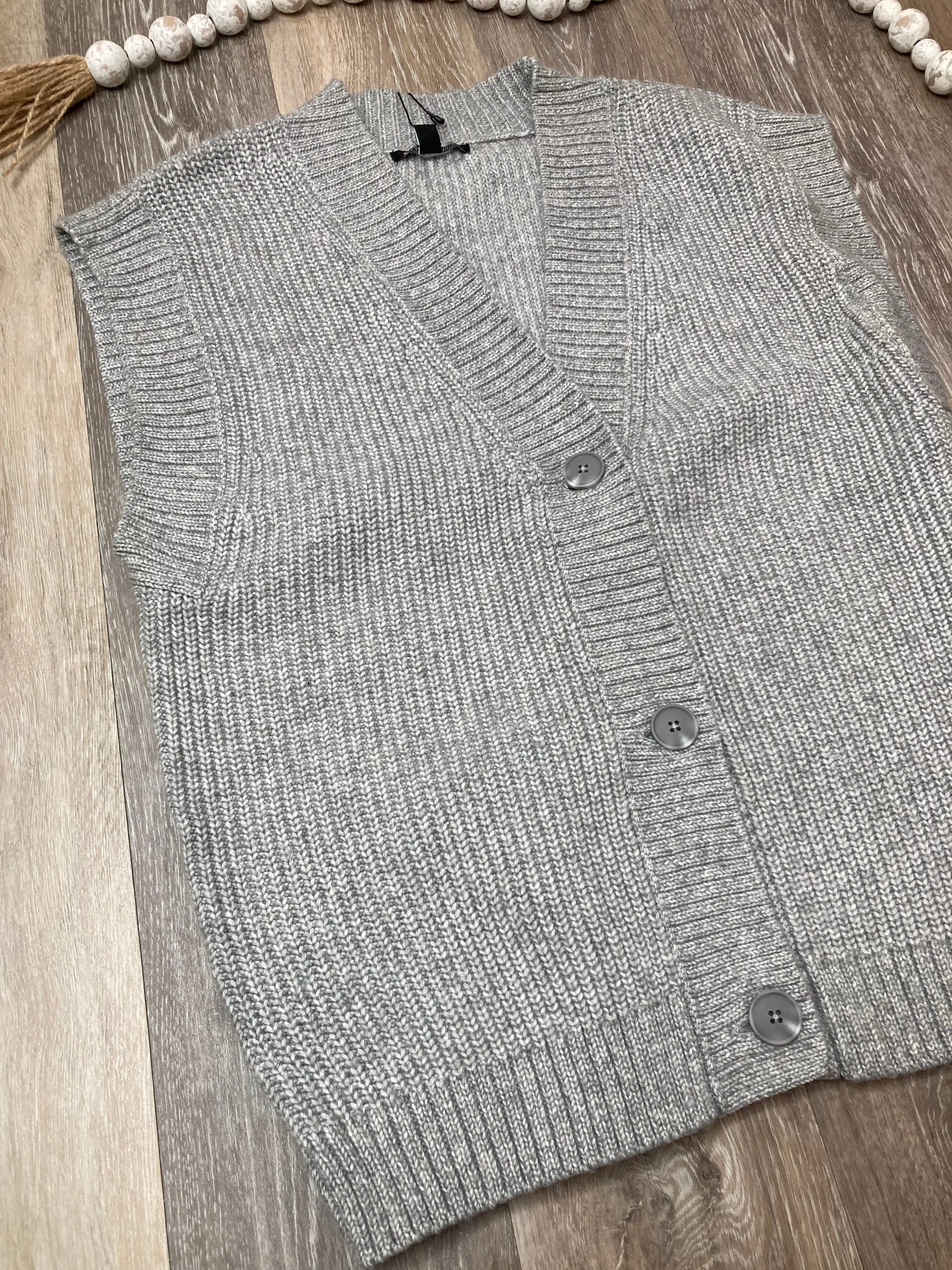 STE Giorgia Sweater Vest in Heather Grey