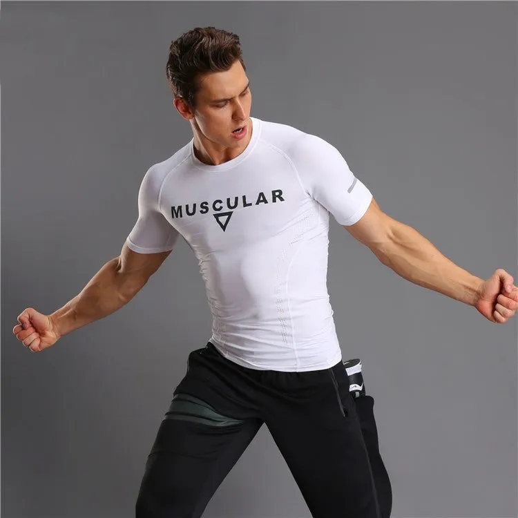 Tight Sports Fitness T-shirt Quick-drying Stretch