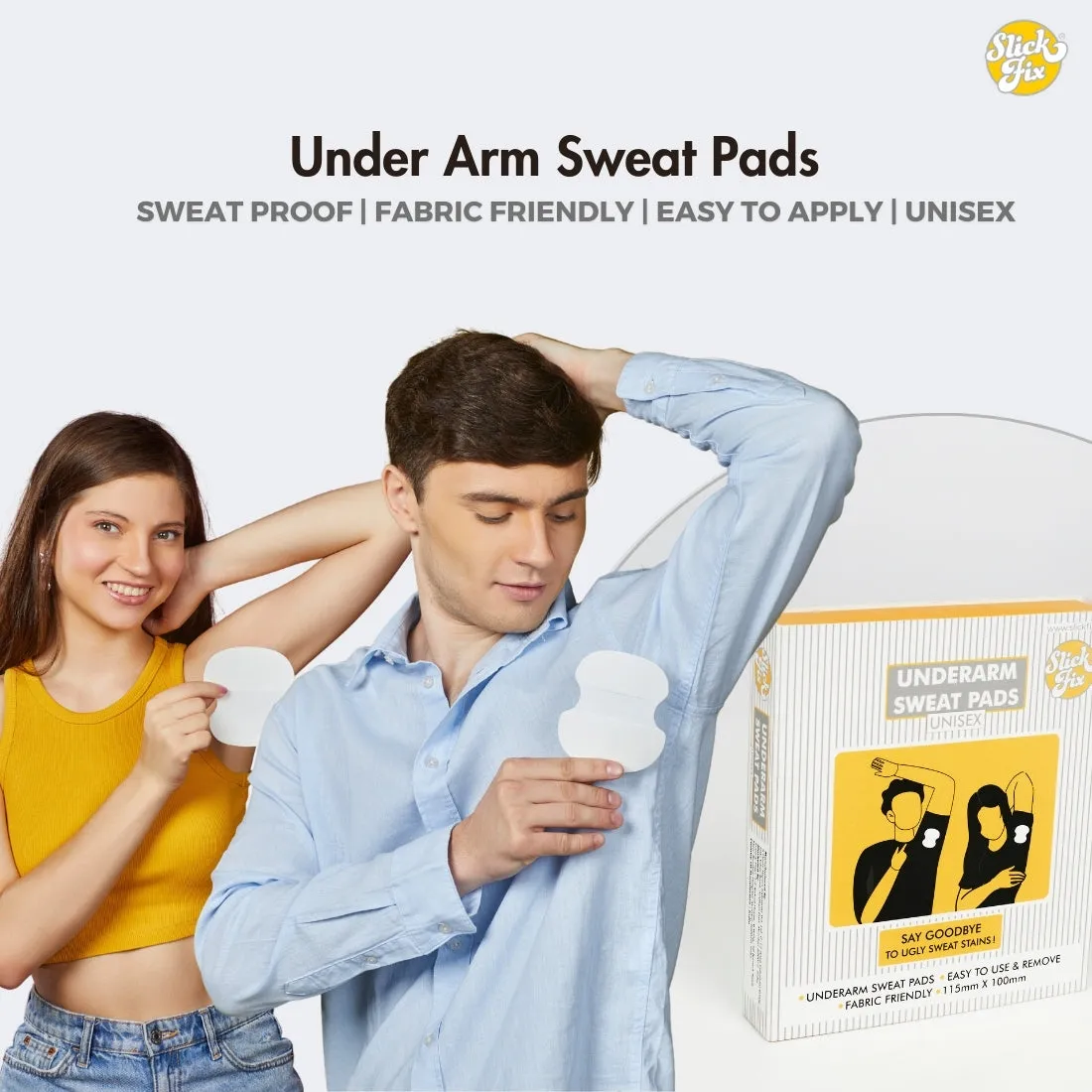 Underarm Sweat Pads by SlickFix | Say Goodbye to Sweat Stains Now