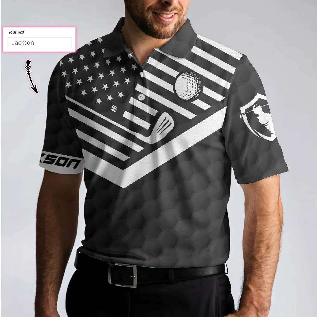 What The Part Don'T You Understand Custom Polo Shirt, Personalized Black American Flag Golf Shirt For Men Coolspod