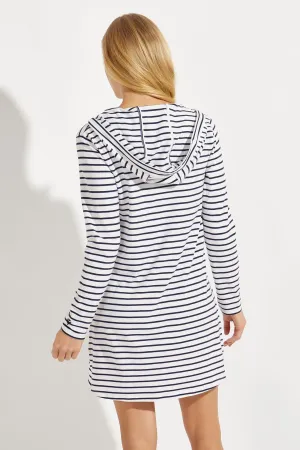 Women's Catalina Beach Cover-Up Dress  |  White/Navy Stripe