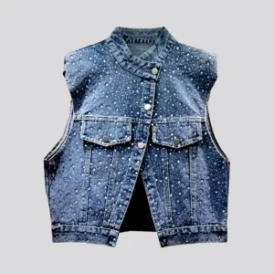 Y2k jean vest
 for women